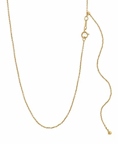 14k Gold-filled Cable Chain Necklace Adjustable up to 22 inches Contemporary Layer