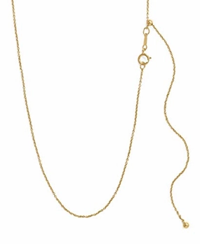 14k Gold-filled Cable Chain Necklace Adjustable up to 22 inches Contemporary Layer