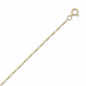 14k Gold-filled Figaro Chain Necklace - Made in the USA Timeless Layer Timeless Shine Jewelry