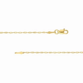 Finest Feature 14k Yellow Gold Dorica Twist Sparkle Chain, 24-inch