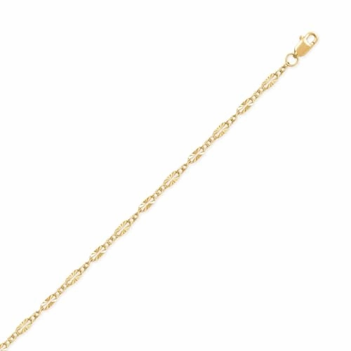 Minimalist Look 14K Yellow Gold-filled Starburst Chain Necklace 2.5mm Width - Made in the USA
