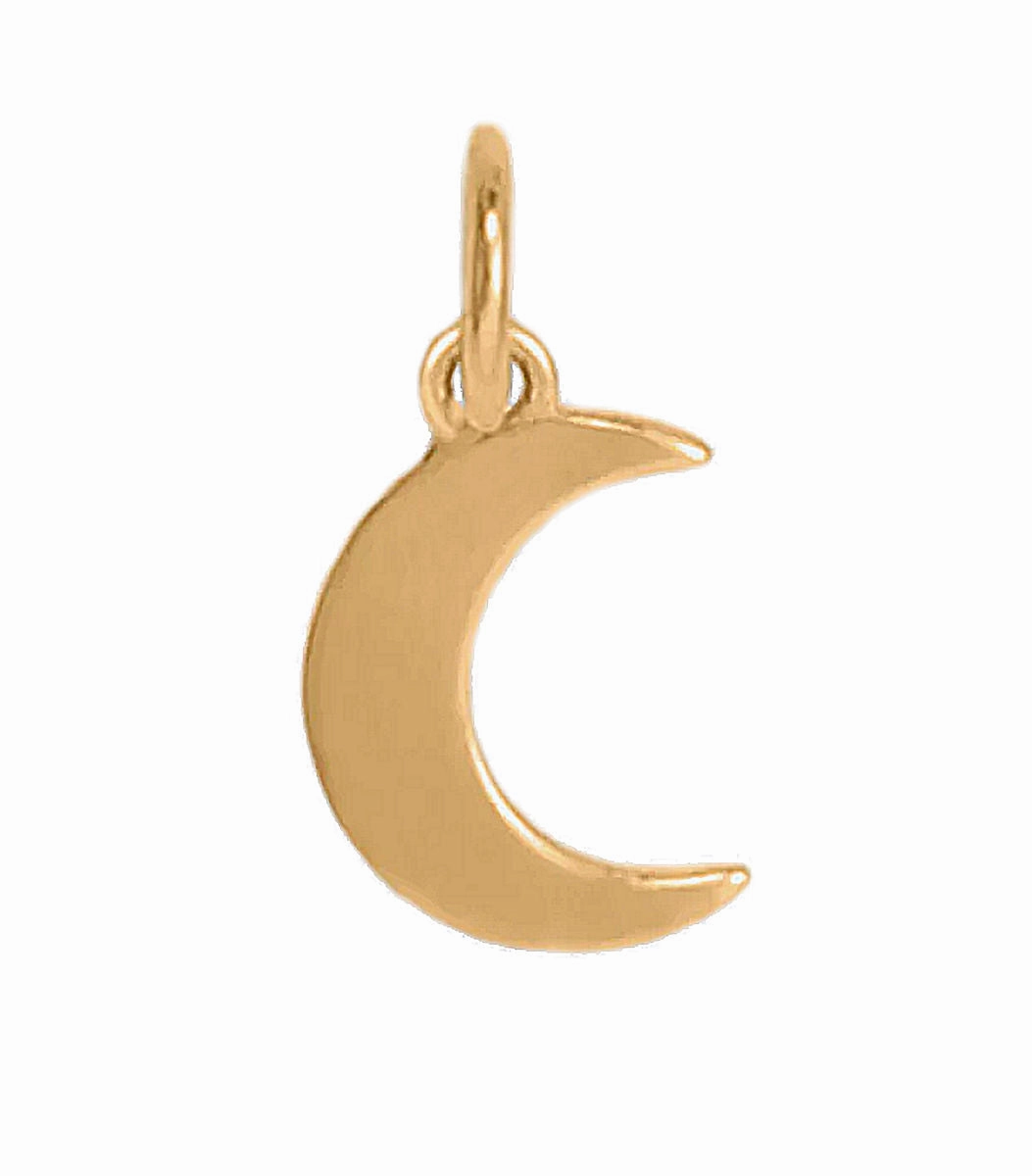 All Day Spark 14k Yellow Gold Moon Charm with Clasp 6.5mm