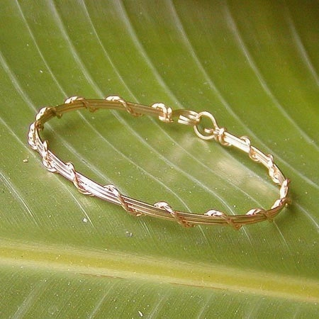 14kt Gold Filled 4-Strand Wire Wrapped Stackable Bracelet  SSSwa Fresh Perspective Loyal Adornment