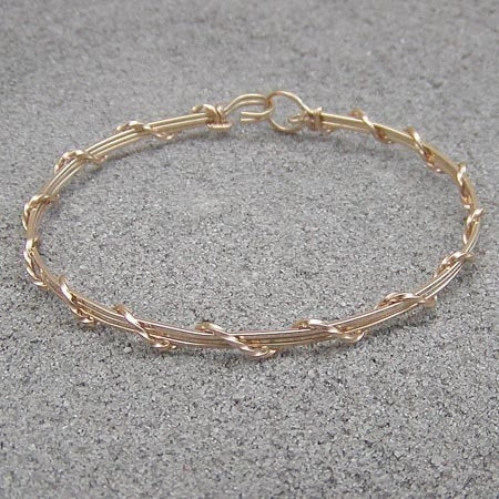 14kt Gold Filled 4-Strand Wire Wrapped Stackable Bracelet  SSSwa Authorized Product Sophisticated Wear
