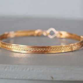 Celebration Must-Haves 14kt Gold Filled 6-Strand Wire Wrapped Stackable Bracelet  SSTTSS