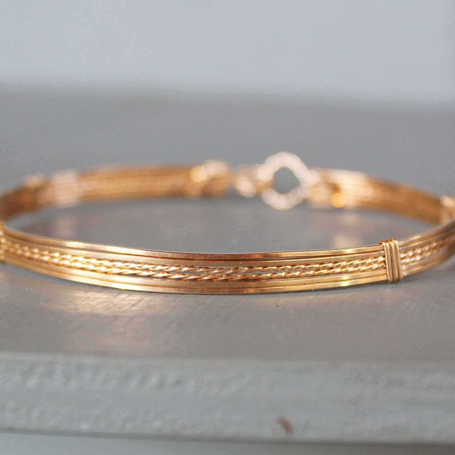 Celebration Must-Haves 14kt Gold Filled 6-Strand Wire Wrapped Stackable Bracelet  SSTTSS
