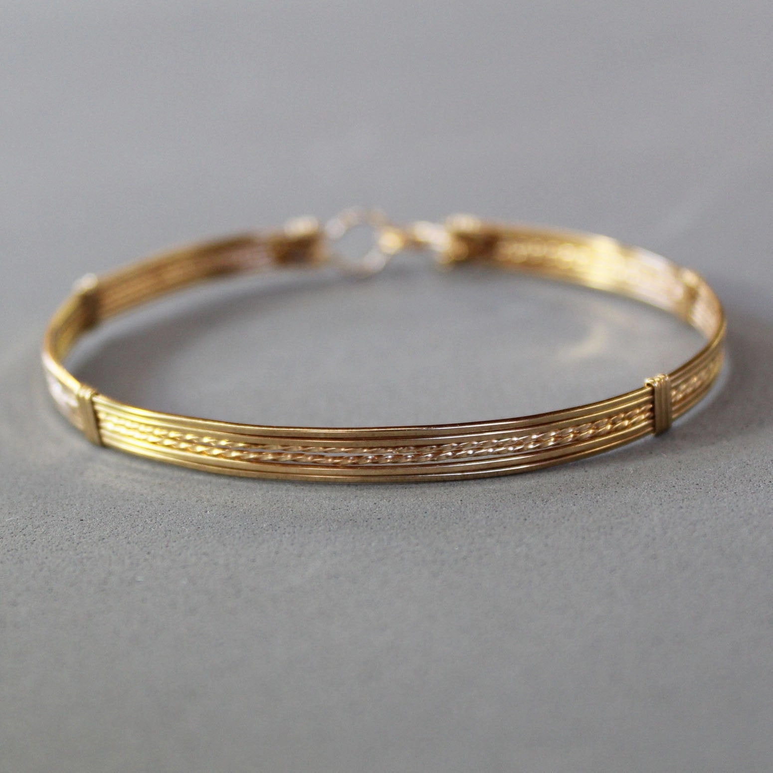 14kt Gold Filled 6-Strand Wire Wrapped Stackable Bracelet  SSTTSS One-Of-A-Kind Legacy