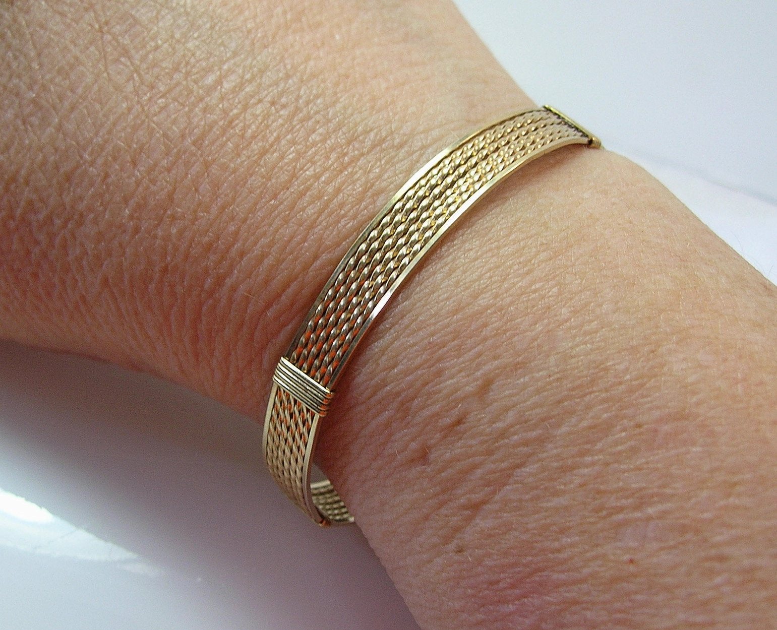 Holy Fusions 14kt Gold Filled 8-Strand Wire Wrapped Bracelet  STTTTTTS