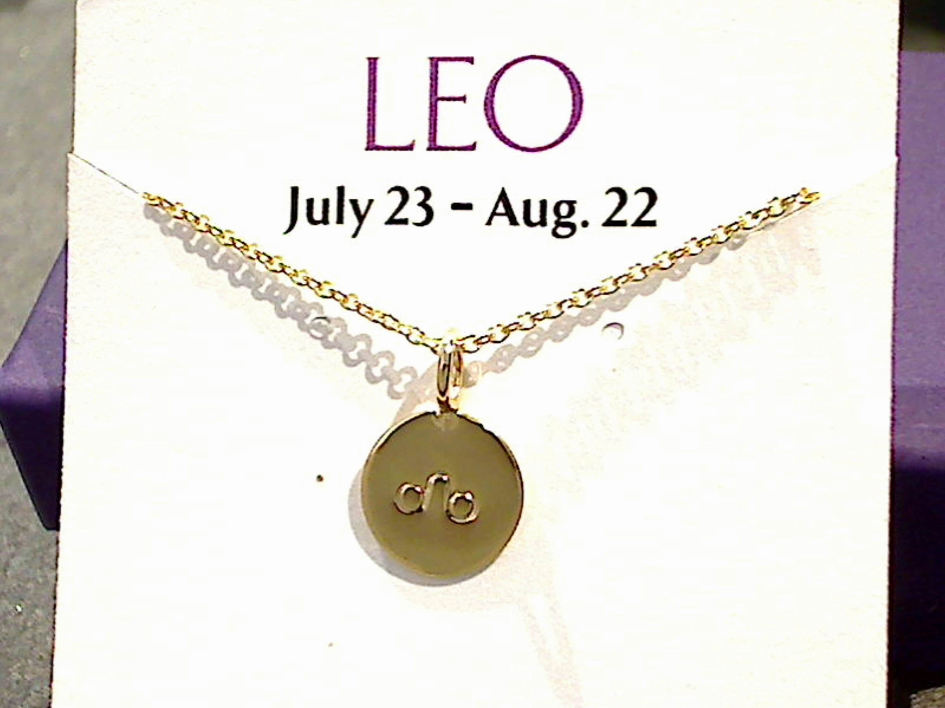Triple Strand Accessory Affordable Style 16" - 18" Gold Plated Sterling Leo Zodiac Necklace