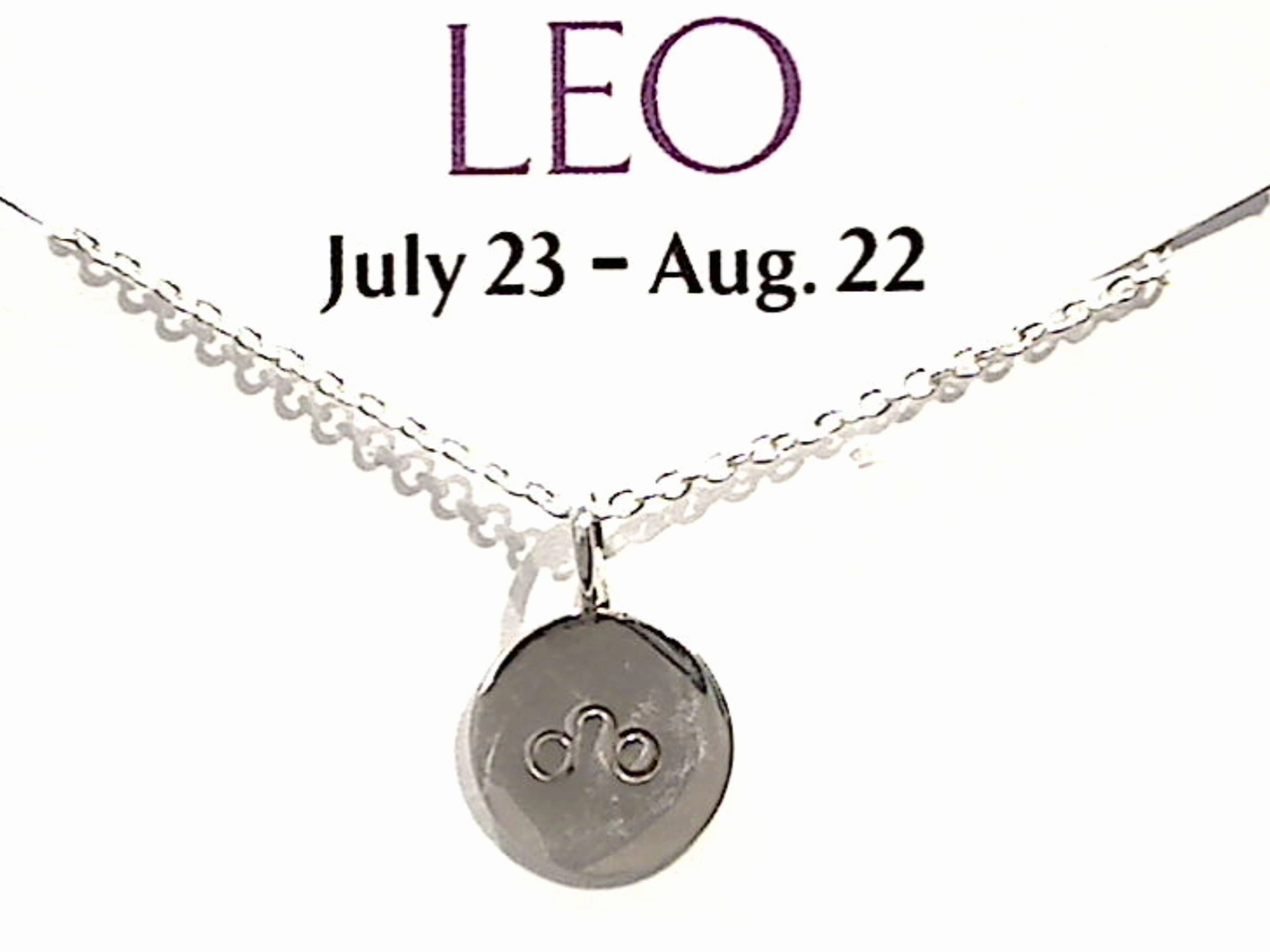 Travel Accent 16" - 18" Sterling Silver Leo Zodiac Necklace