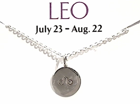 Travel Accent 16" - 18" Sterling Silver Leo Zodiac Necklace