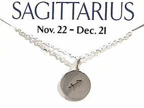 Fair Trade Adornment Evening Mood 16" - 18" Sterling Silver Sagittarius Zodiac Necklace