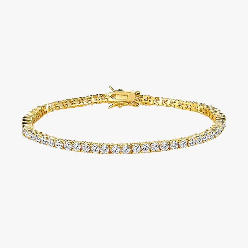 Angelic Approval 18K Gold Plated Cubic Zirconia Classic Tennis Bracelet