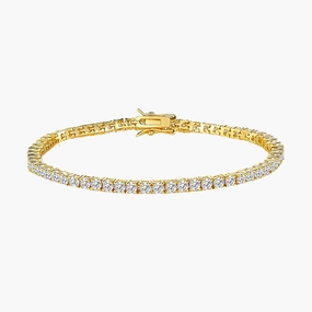 Angelic Approval 18K Gold Plated Cubic Zirconia Classic Tennis Bracelet
