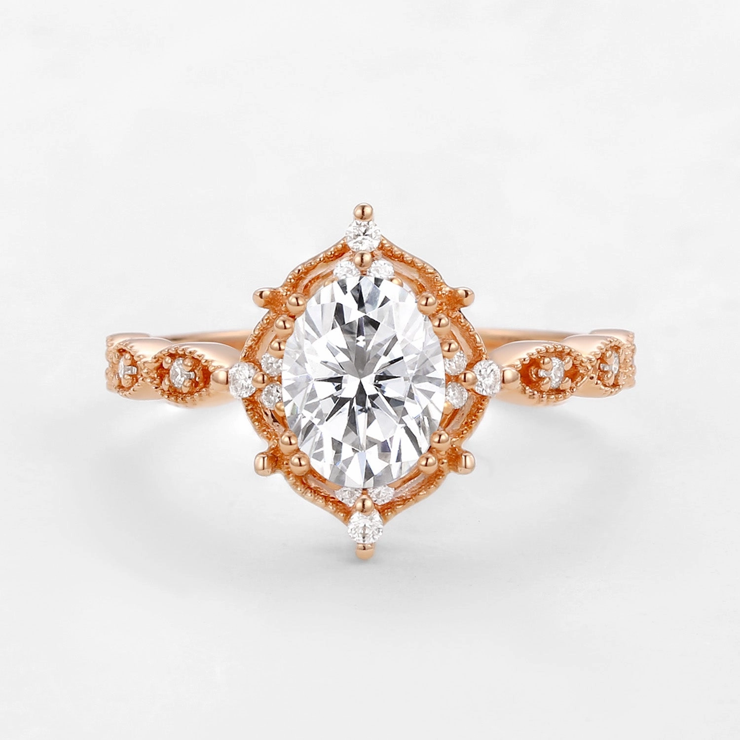 exquisite design 1.5ct Moissanite Signature Vintage Engagement Ring - The ??Charlotte?? Ring