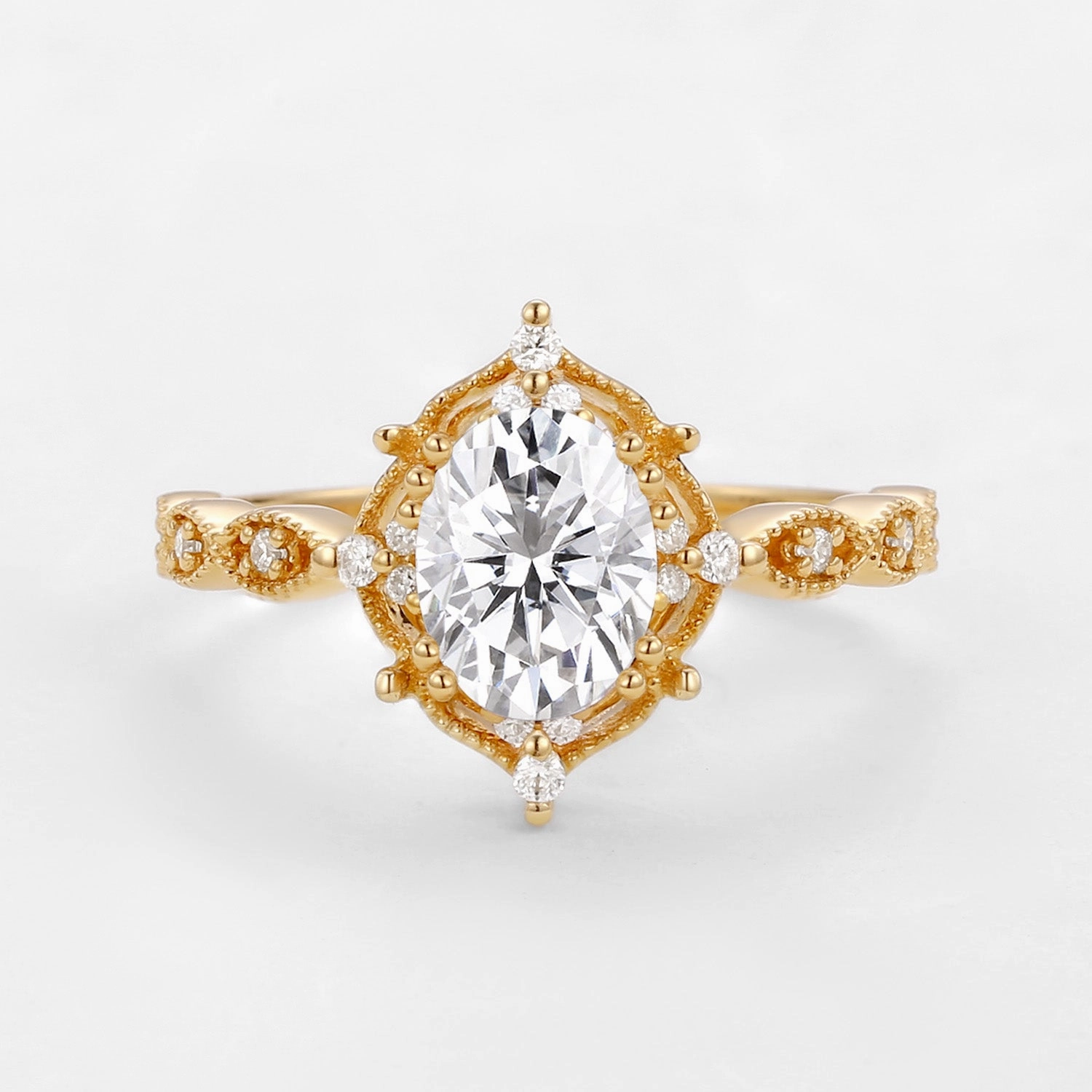 Subtle Grace 1.5ct Moissanite Signature Vintage Engagement Ring - The ??Charlotte?? Ring