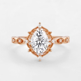 exquisite design 1.5ct Moissanite Signature Vintage Engagement Ring - The ??Charlotte?? Ring