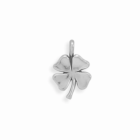 4 Leaf Clover Shamrock Charm Sterling Silver, Made in the USA Exclusive Glam