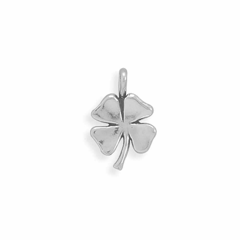4 Leaf Clover Shamrock Charm Sterling Silver, Made in the USA Exclusive Glam