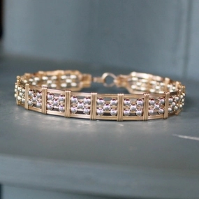 Quality pick 5-Bead Star 3mm Sterling Silver Beads 14kt Gold Filled Wire Bracelet