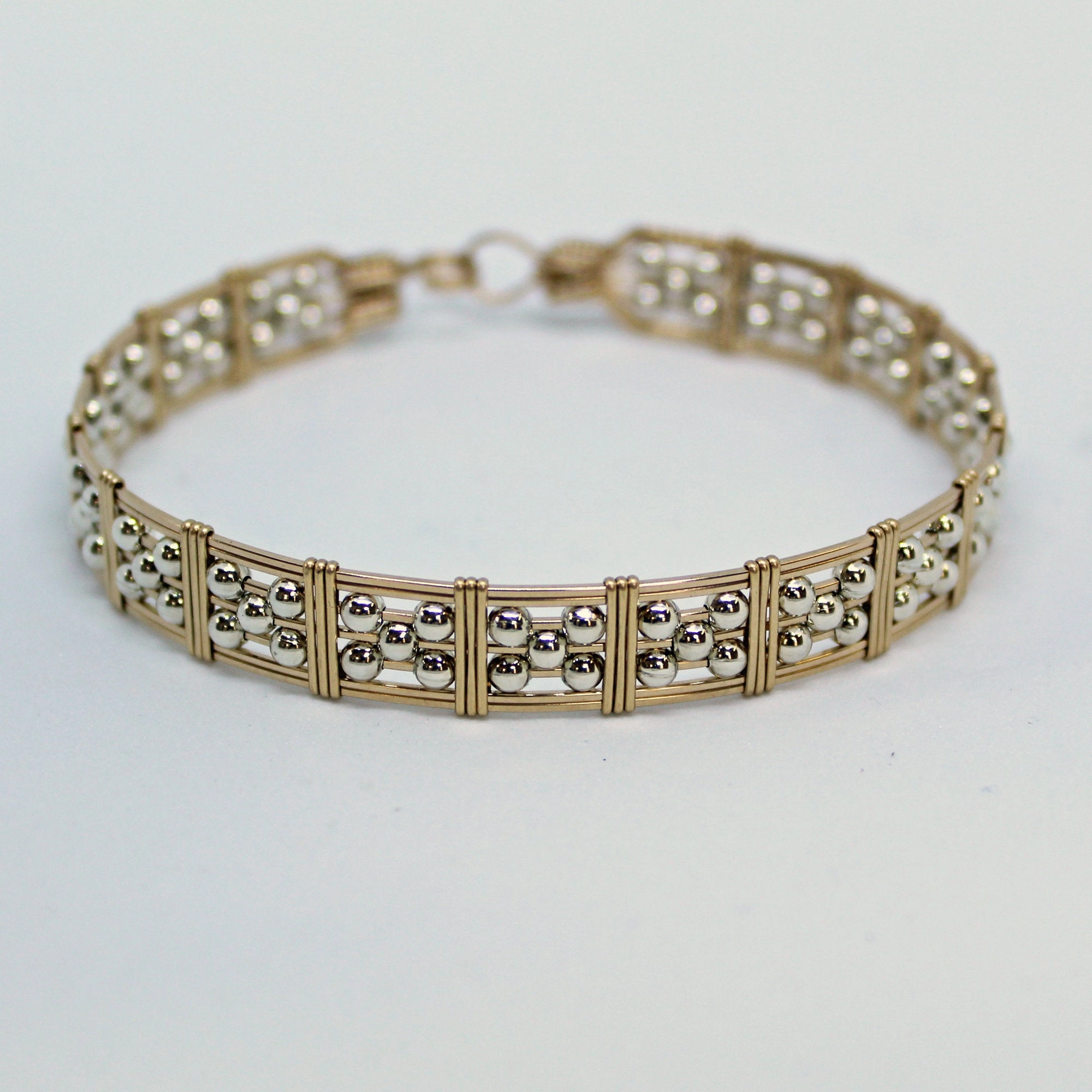 5-Bead Star 3mm Sterling Silver Beads 14kt Gold Filled Wire Bracelet Universal Fusions Finishing Piece
