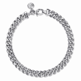6mm 925 Sterling Silver Solid Mens Link Chain with Diamond Cut Bracelet Detail Pop Chic Balance