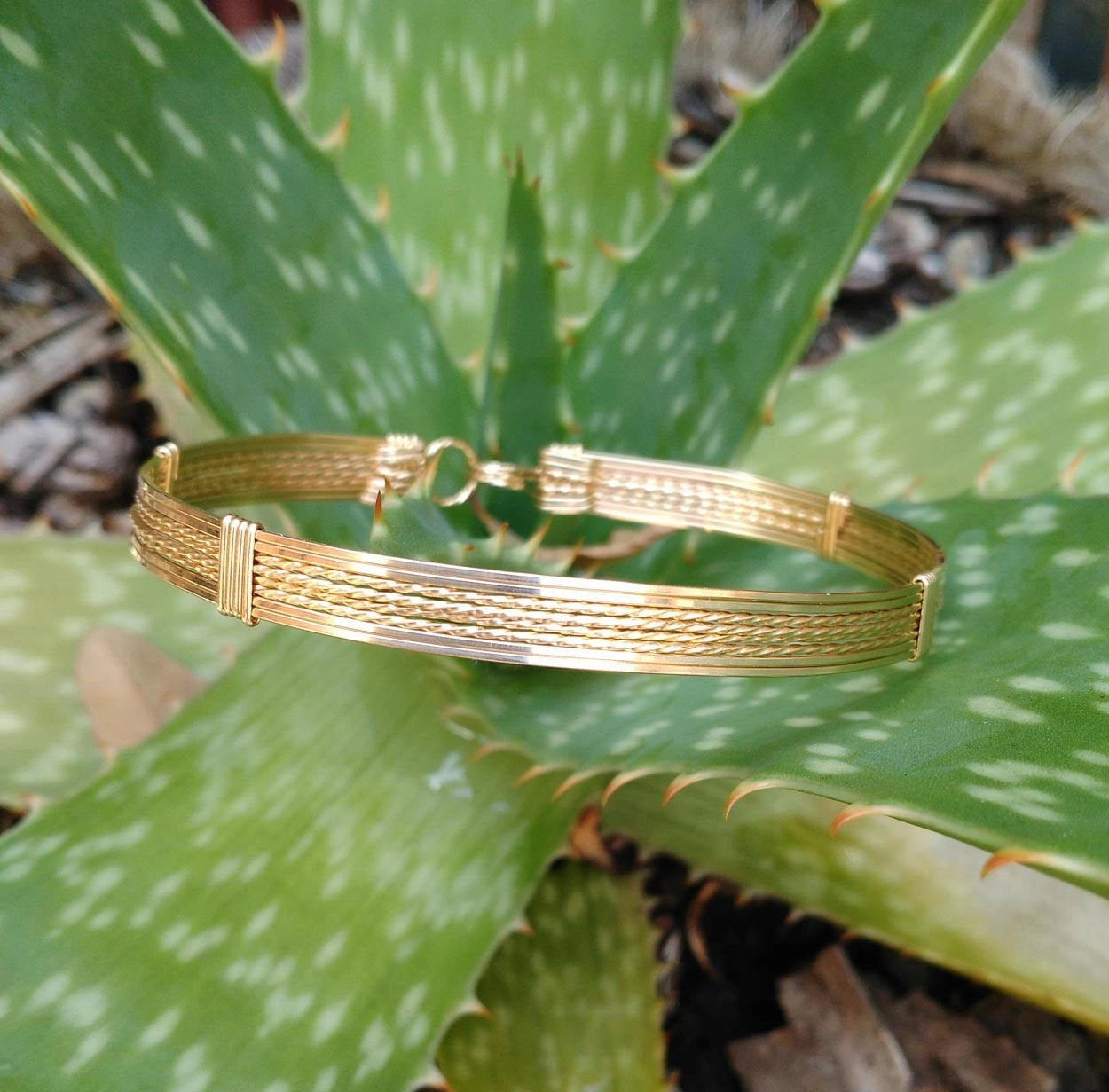 Final Chapter Masterful Design 8-strand Gold Filled Wire Wrapped Stackable Bracelet  SSTTTTSS