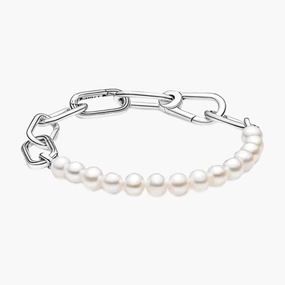925 Silver Pearl Silver Bracelet Profound Effect Featured Design