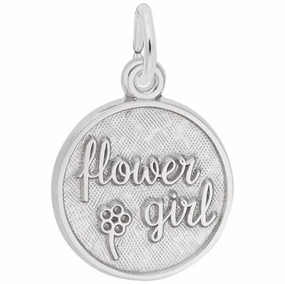 Fashionable Glow Opulent Sparkle Flower Girl Disc Charm