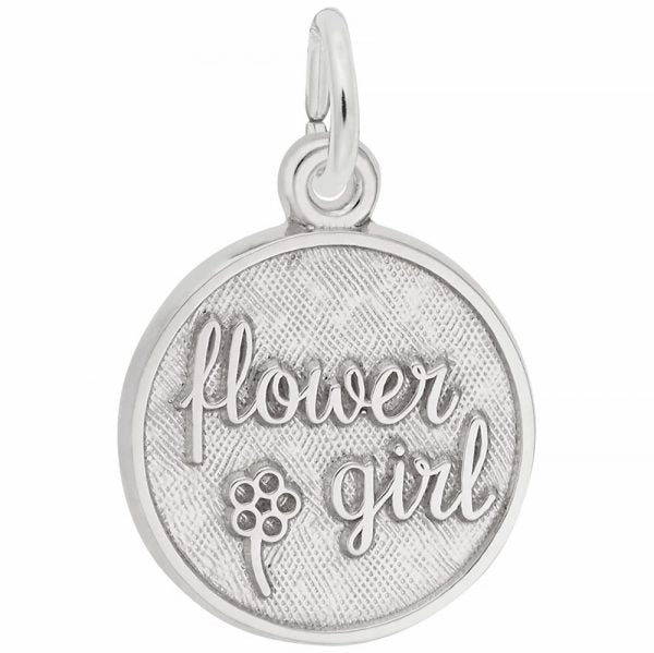 Fashionable Glow Opulent Sparkle Flower Girl Disc Charm