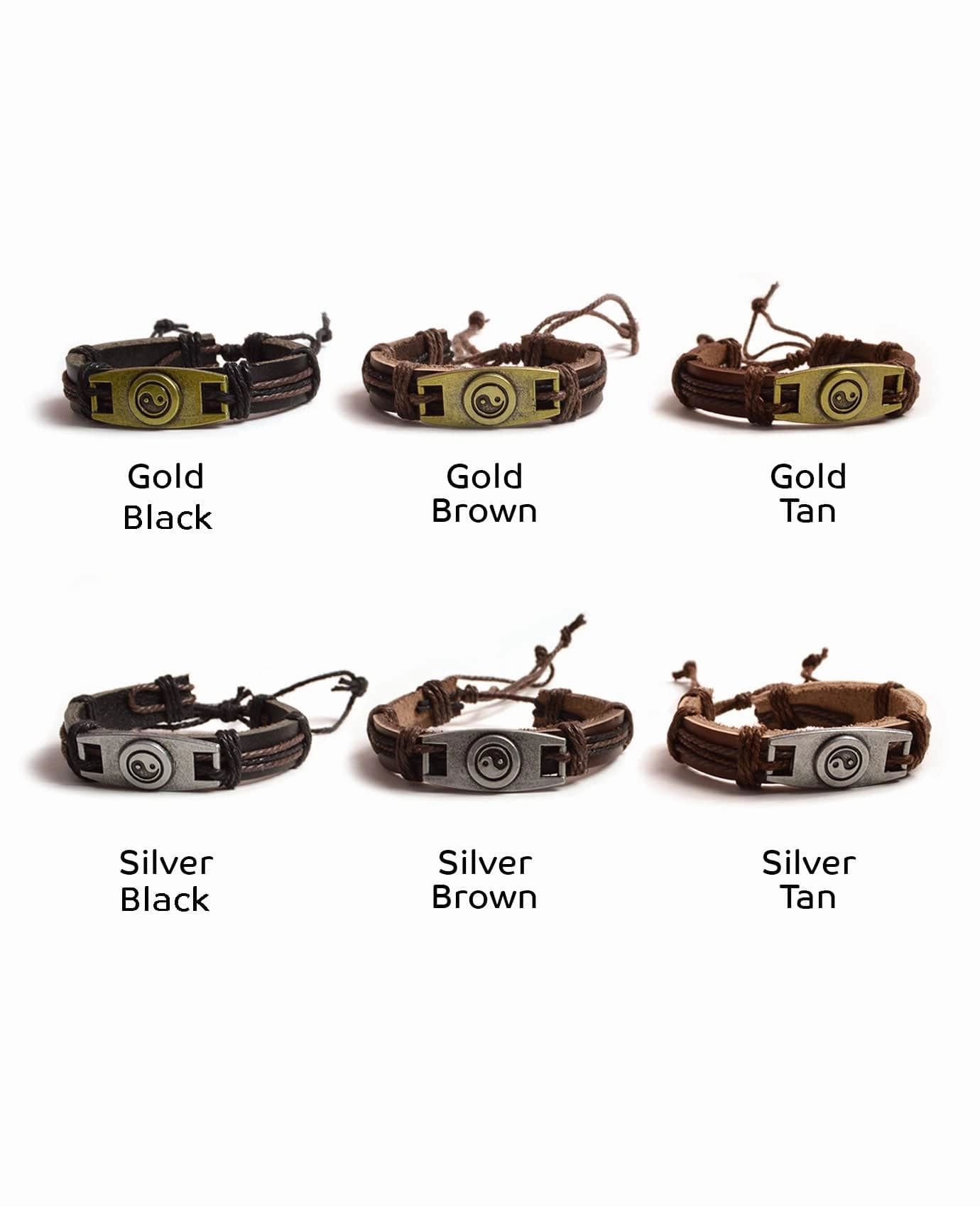 Blessed Blends Friendship Bond Yin Yang Leather Bracelet