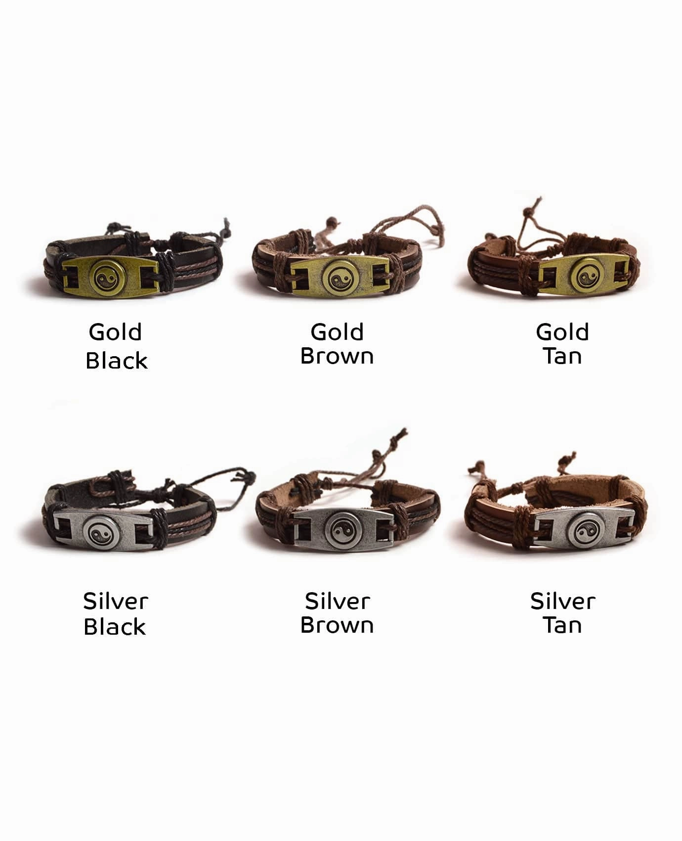 Unmatched Style Yin Yang Leather Bracelet