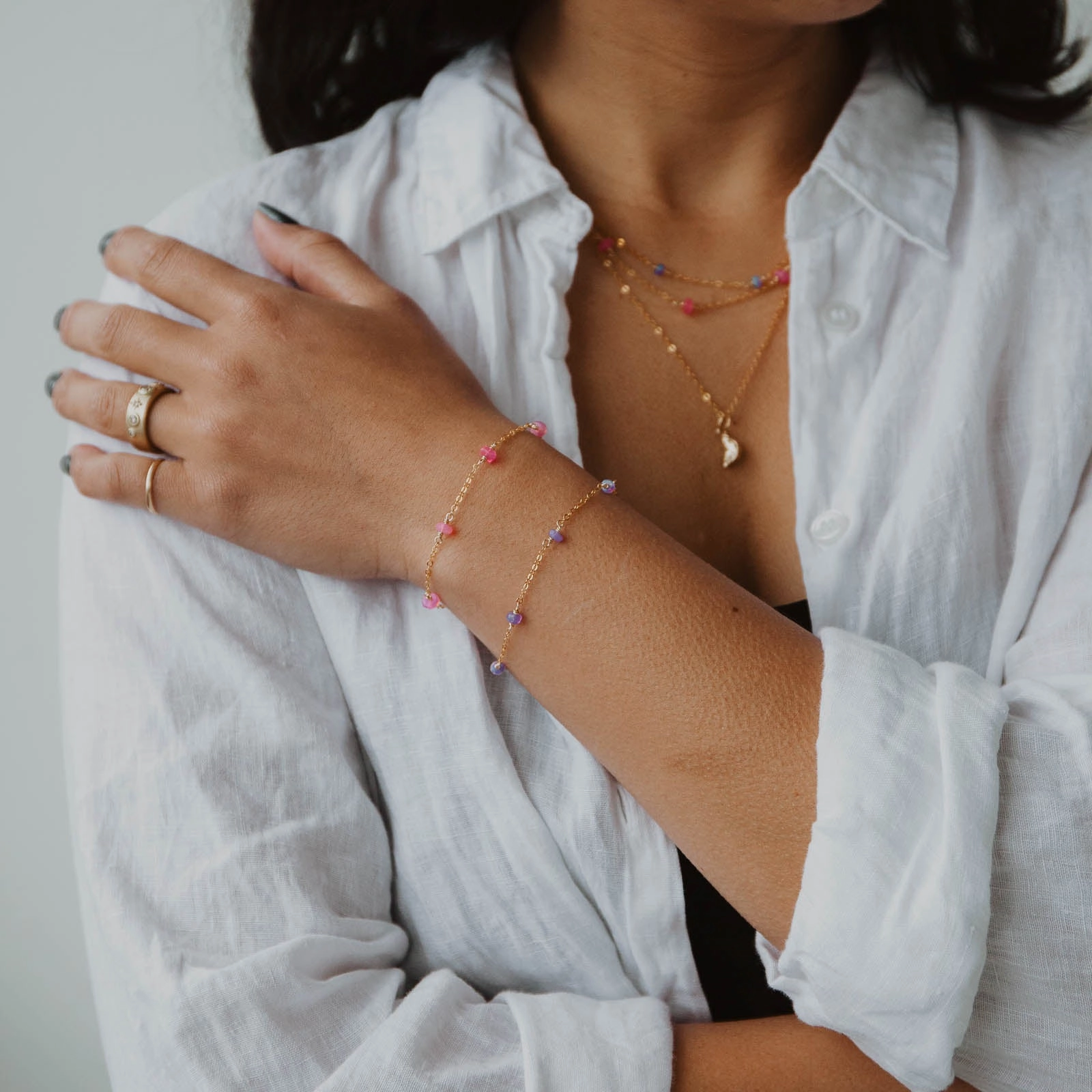 Periwinkle Opal Classic Bracelet Dressy Details