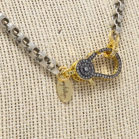 Gunmetal   Gold Clasp Necklace Layerable Accessory Trendy Adornment