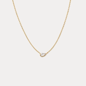 Solid Gold Zephyr Necklace Trendy Glow