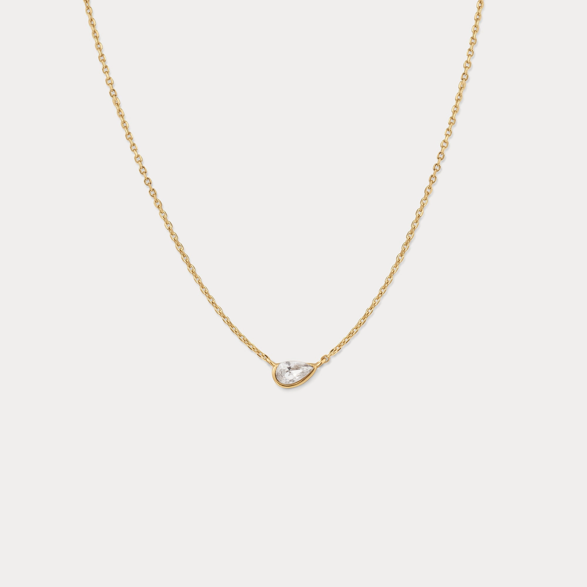 Solid Gold Zephyr Necklace Trendy Glow