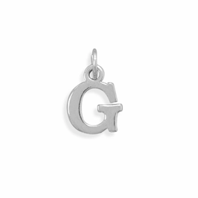 Alphabet Letter G Charm Sterling Silver - Made in the USA Fashion Gift