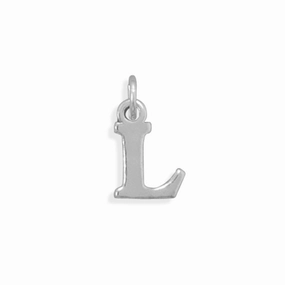 Alphabet Letter L Charm Sterling Silver - Made in the USA Minimal Touch