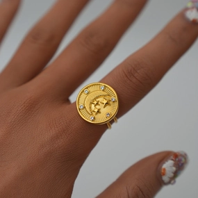 Exquisite Adornment Eternal Jewelry MOON RING