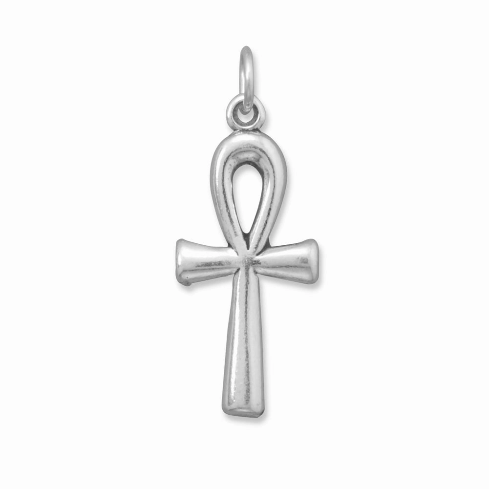 Luxury Edge Minimal Aesthetic Ankh Charm Sterling Silver