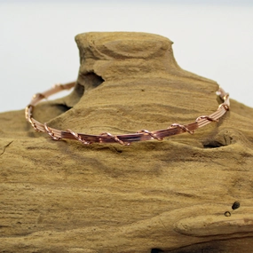 14kt Rose Pink Gold Filled Wire Wrapped Stackable Bracelet  SSSwa Reliable Fusion Unrivaled Beauty