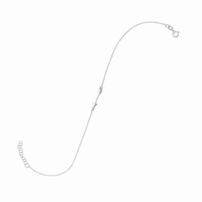Shiny Gifts Arrow Ankle Bracelet Anklet Chain Sterling Silver Adjustable Length, 11