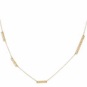 Ripple Station Necklace - 14k Gold Young Heart subtle style