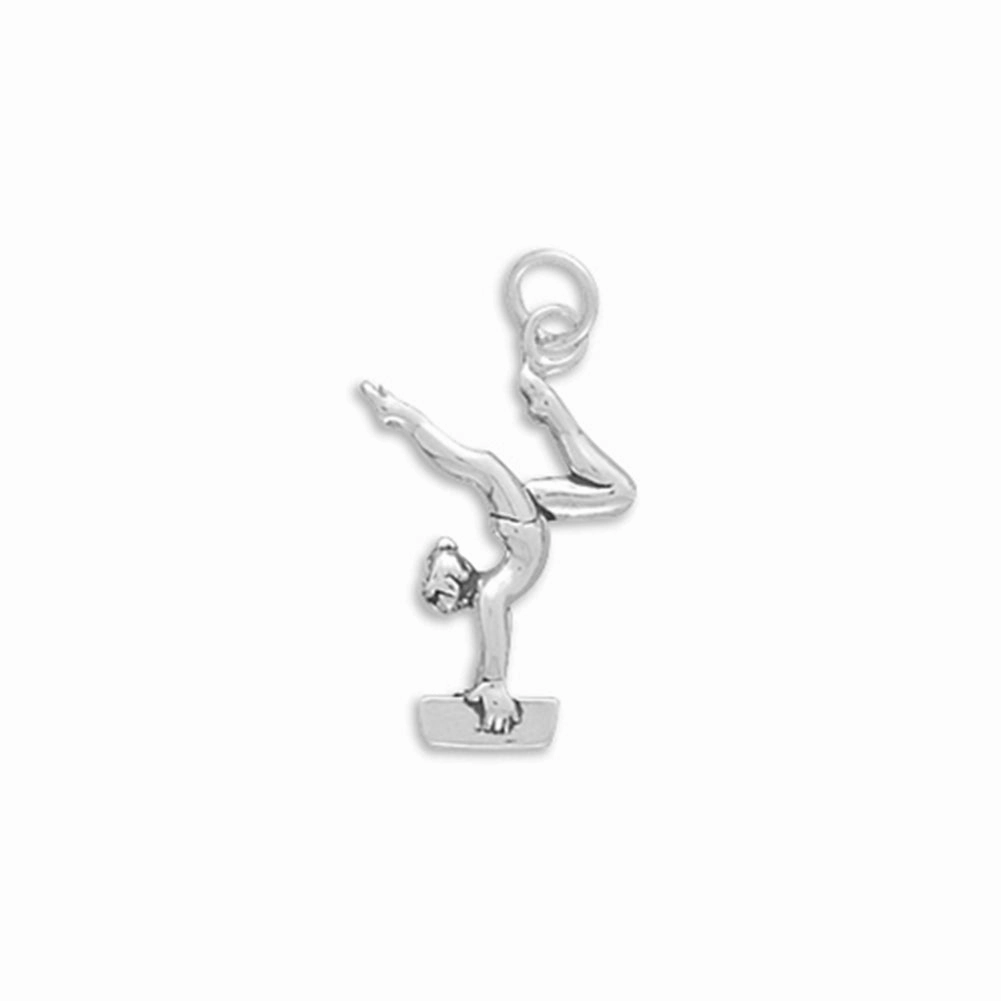 Modern Aesthetic Lush Touch Gymnastics Gymnast Charm Balance Beam Sterling Silver, Made in the USA