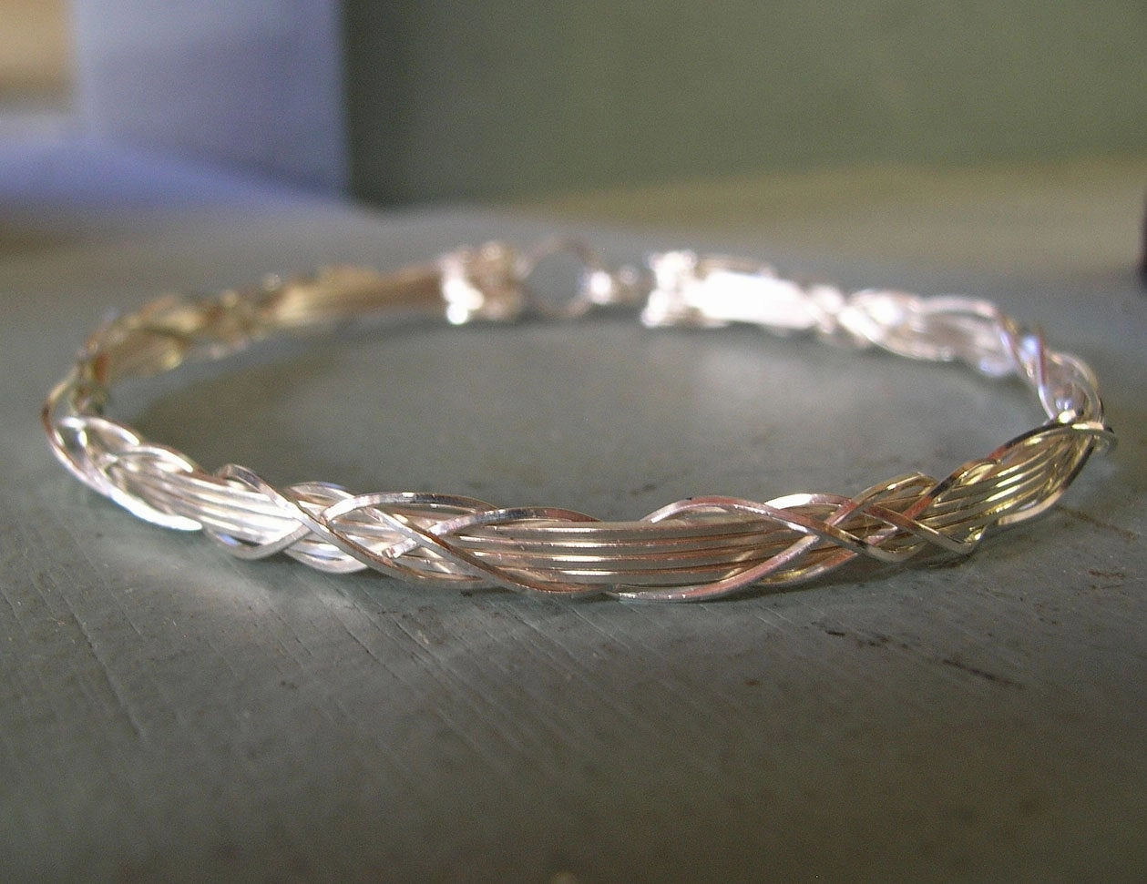 Medium Grapevine Sterling Silver Wire Wrapped Bracelet Seasonal Switch