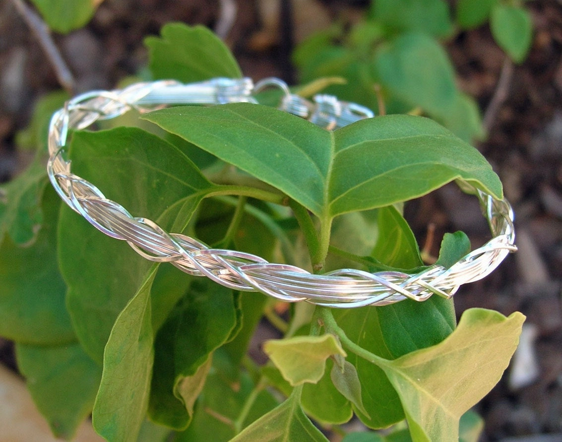 Medium Grapevine Sterling Silver Wire Wrapped Bracelet Self-Love Gift