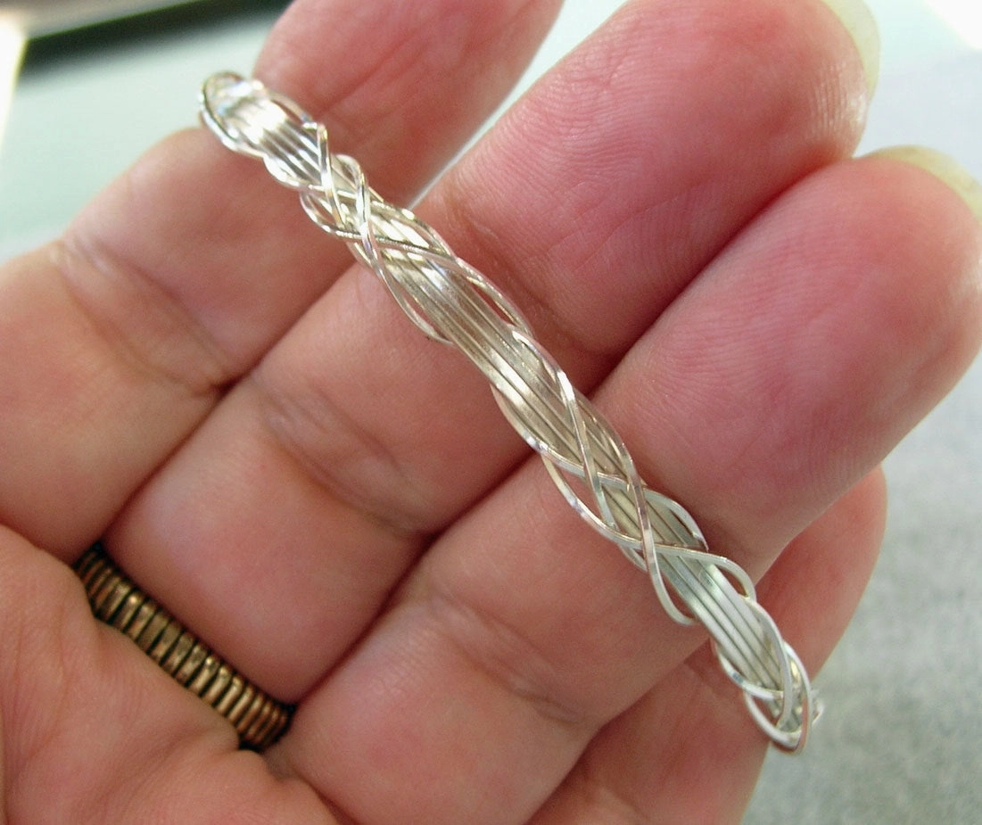 Medium Grapevine Sterling Silver Wire Wrapped Bracelet Ongoing Blend