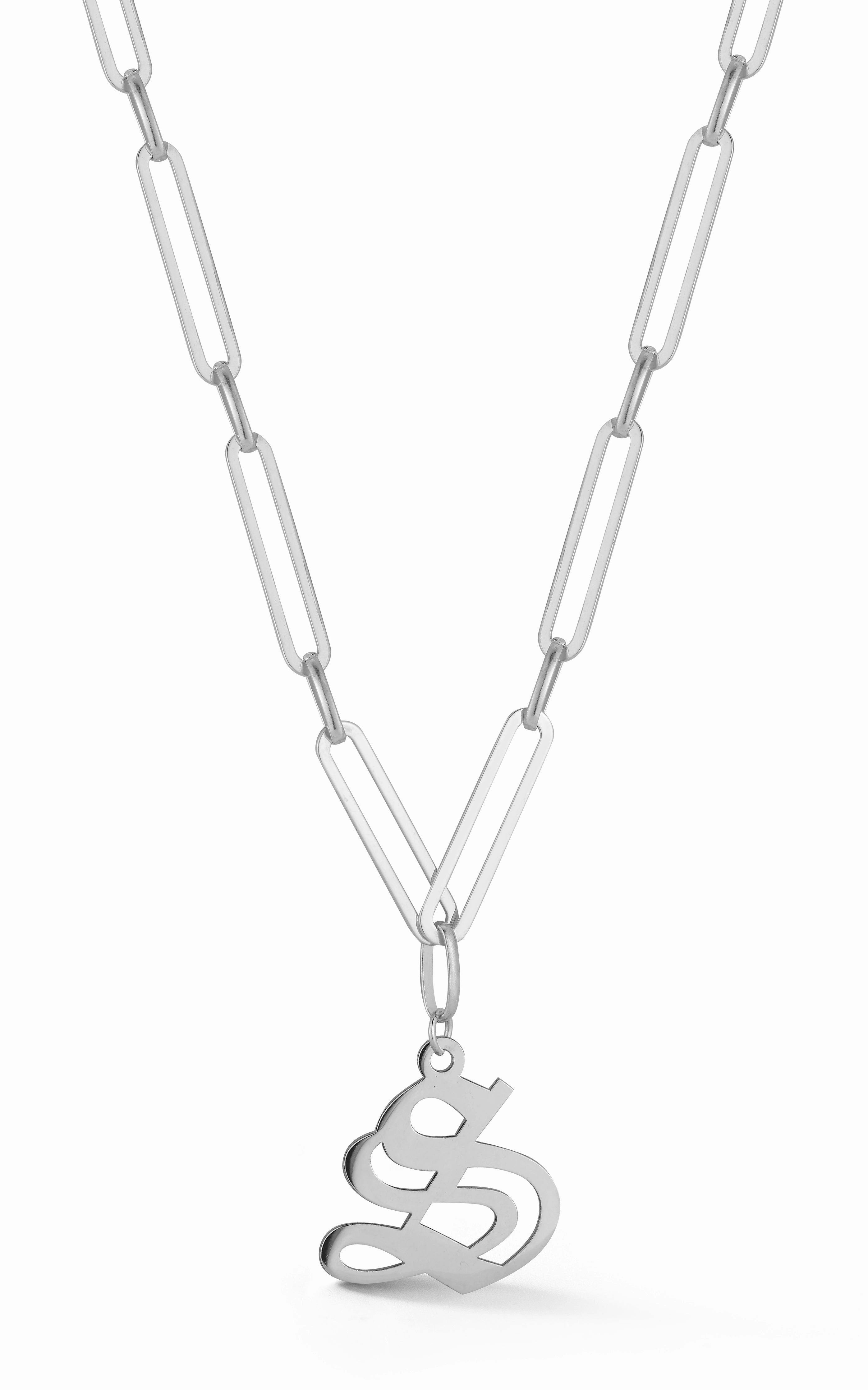 Night Out Old English Initial Link Necklace