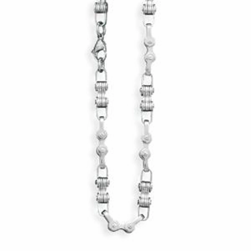 AzureBella Jewelry Bicycle Chain Necklace 316L Surgical Steel 24-inch Length Glamour Appeal Chic Spark