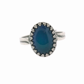 AzureBella Jewelry Mood Ring Antiqued Filigree Setting Adjustable Size Alkali resistant